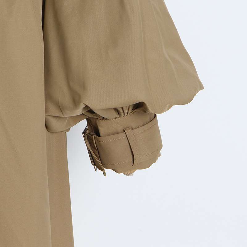 Trench Coat with Puff Sleeves image 7