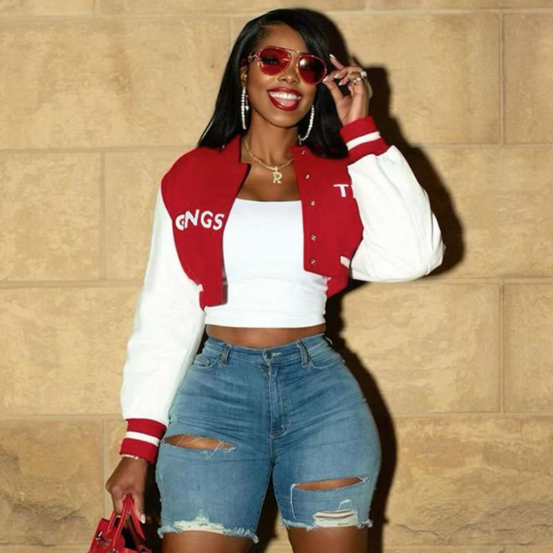 Urban Varsity Vibe Cropped Jacket image 0