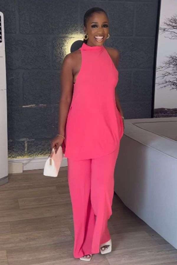 Chic Halter Neck Pants Set image 0