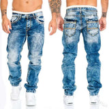 Hip Hop Fashion Casual Jeans - M, Light Blue image