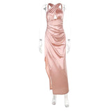 Halter Neck Dress with Side Slit image 4