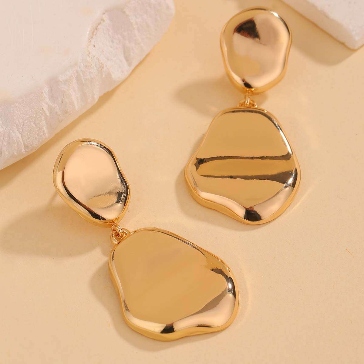 Abstract Chunky Drop Earrings image 3