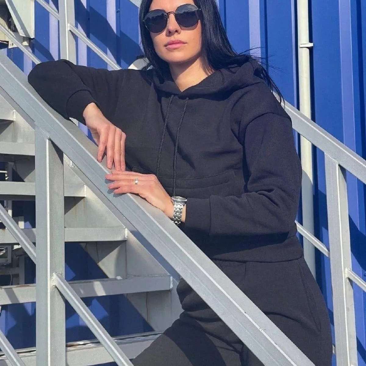 Hooded Loose Fit Sweatshirt & Joggers image 5