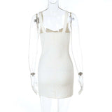 White Bodycon Mini Dress image 4