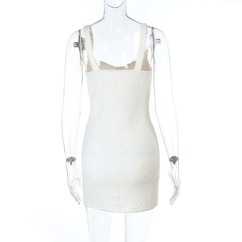 White Bodycon Mini Dress image 4