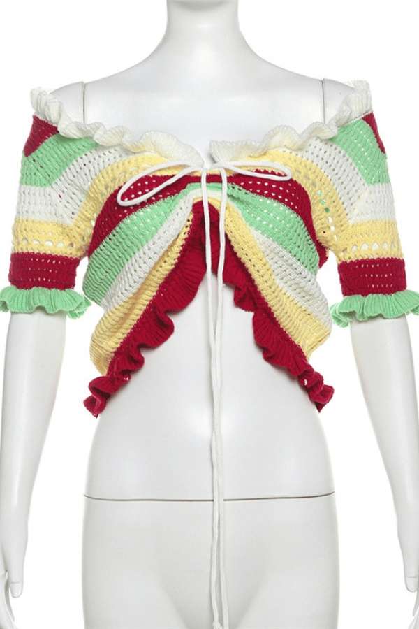 Sunset Breeze Crochet Crop Top image 2