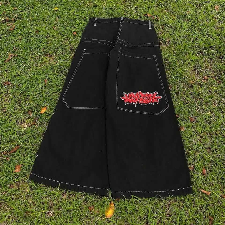 Embroidered Denim Raw Edge Pants image 6