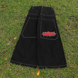 Embroidered Denim Raw Edge Pants image 6