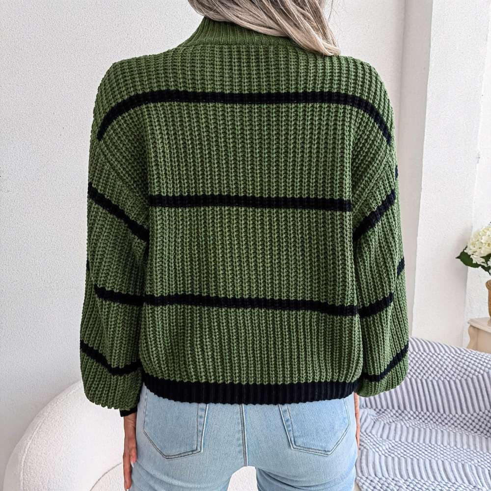 Striped Knit Pullover Sweater image 5
