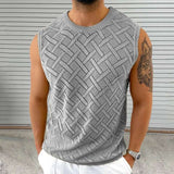 Knit Sleeveless Top - L, Grey image
