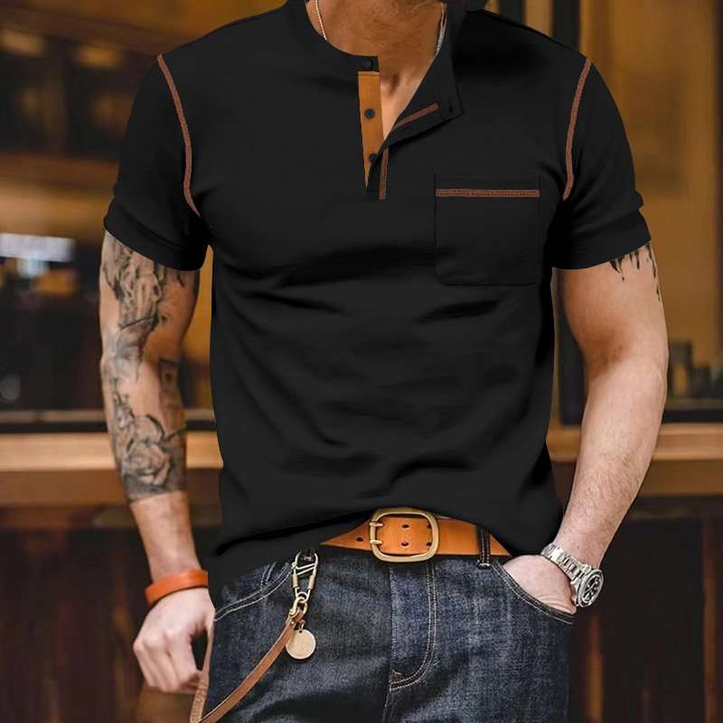 Polo Shirts Short Sleeve T Shirts - M, Black image