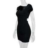 Bodycon Ruched Mini Dress with Scoop Neck image 6