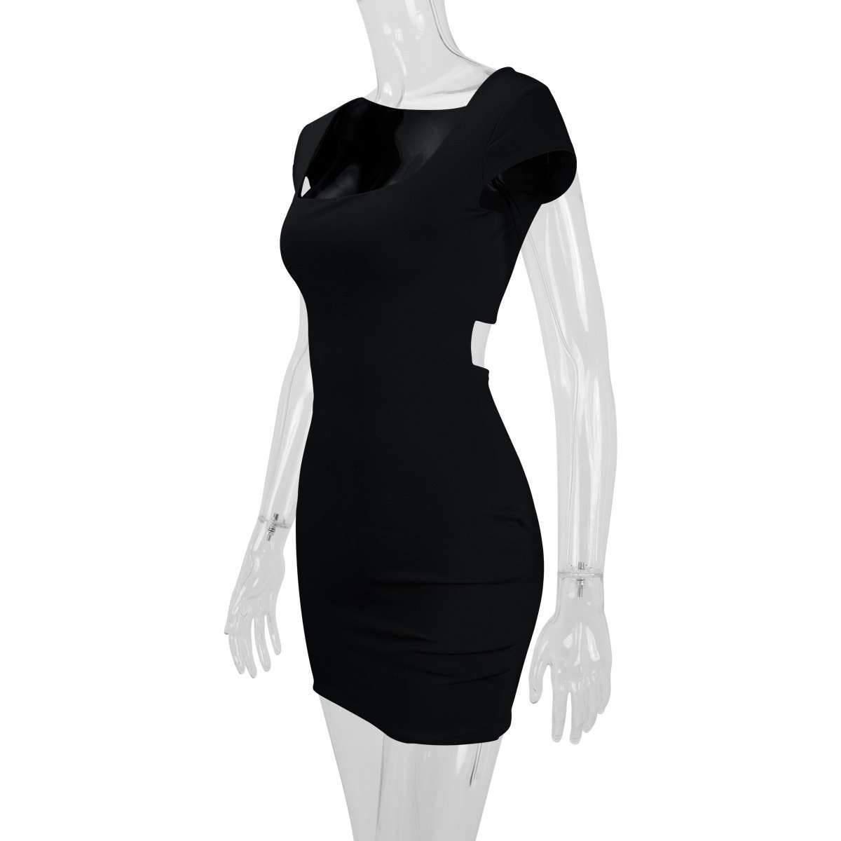 Bodycon Ruched Mini Dress with Scoop Neck image 6