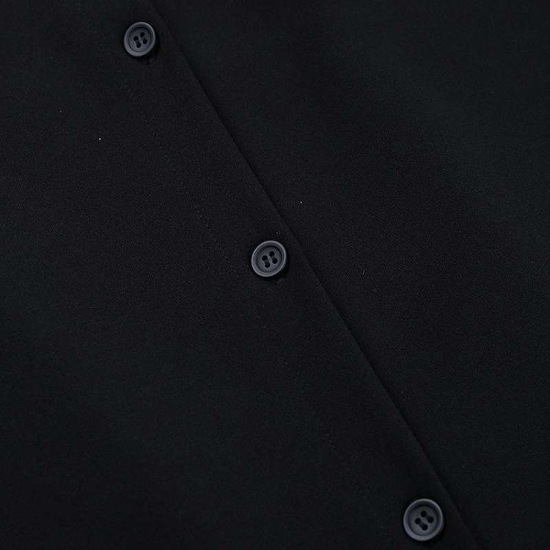 Classic Black Button-Down Dress image 5