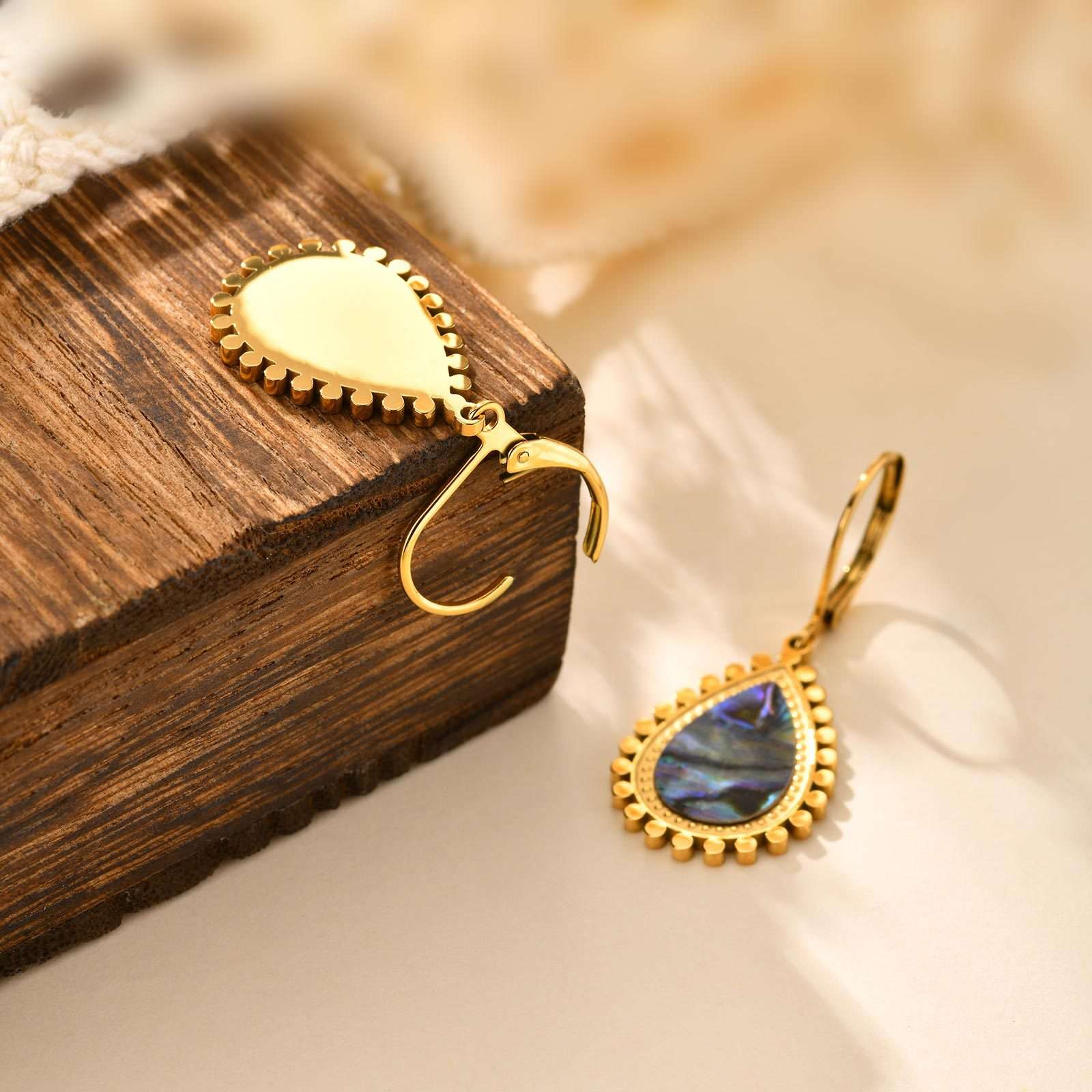 Gold-Plated Drop Earrings image 1