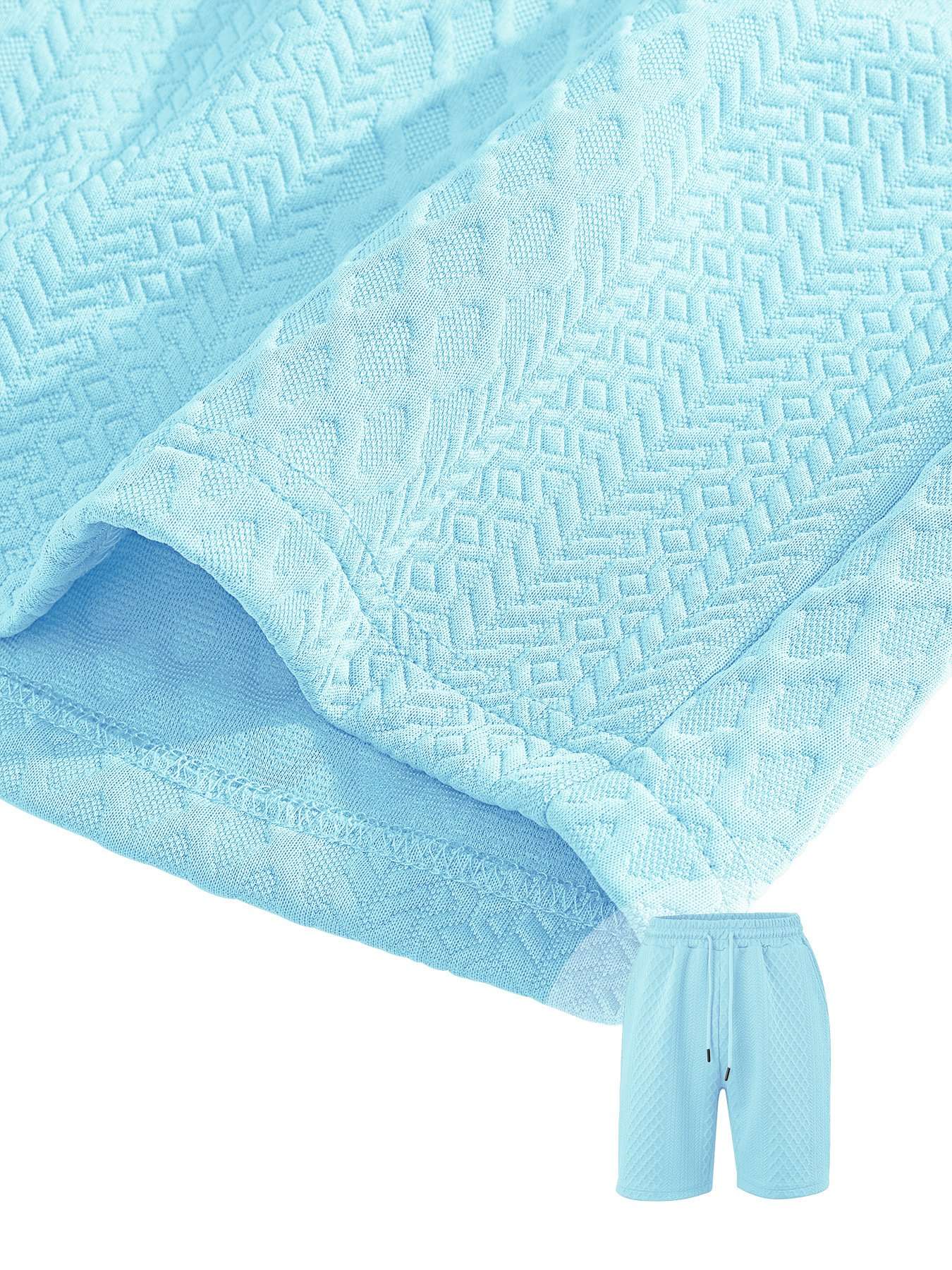 Textured Polo and Shorts Set image 10