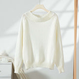 Cozy Knit Sweater with Rounded Neckline image 4