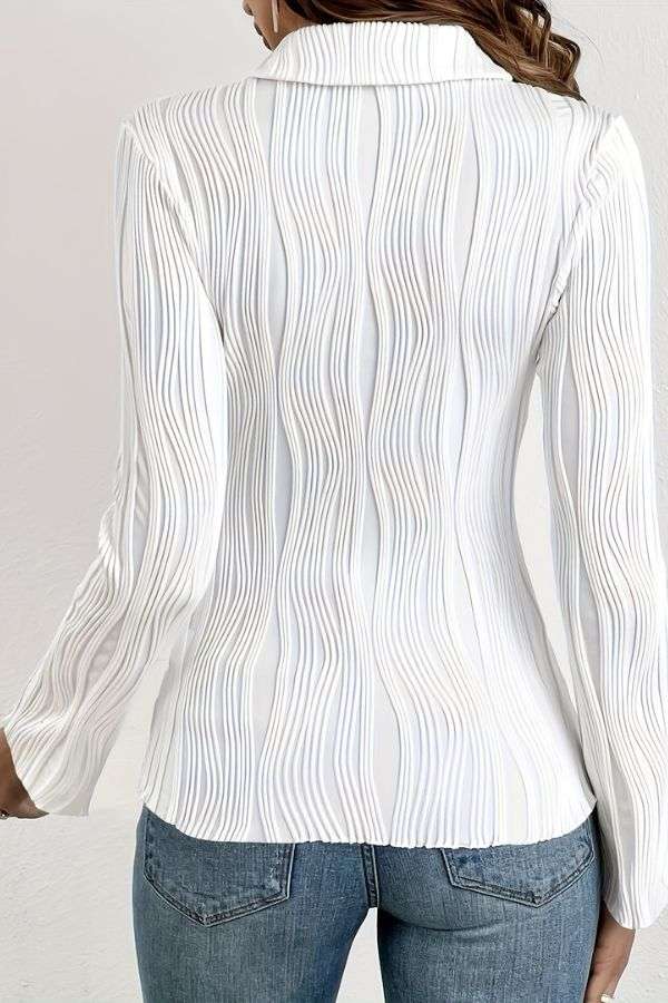 Striped Shirt Style Top image 2