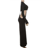Sultry Black Cutout Evening Dress image 4