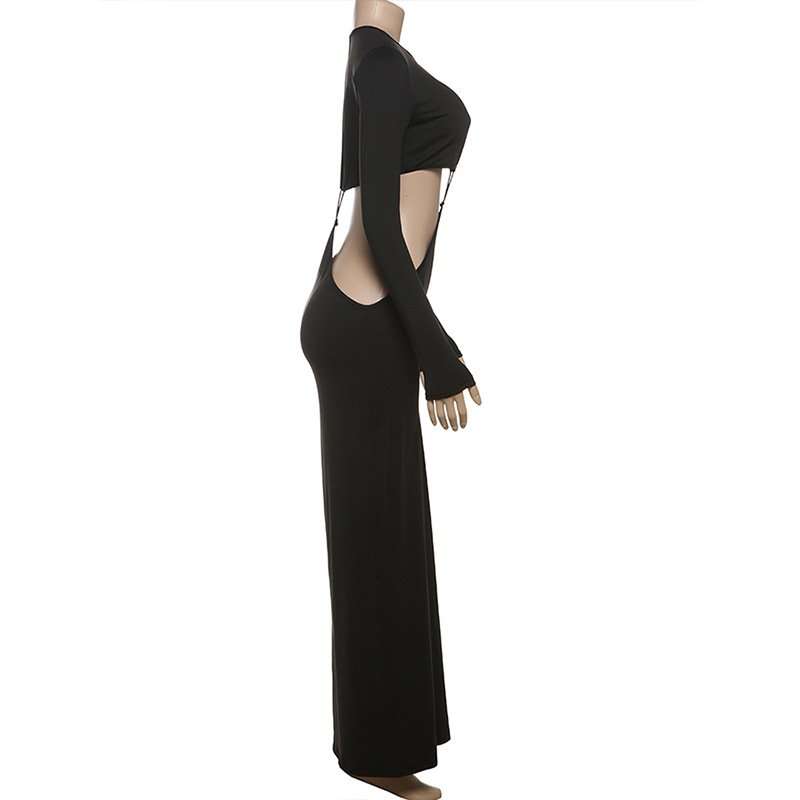 Sultry Black Cutout Evening Dress image 4