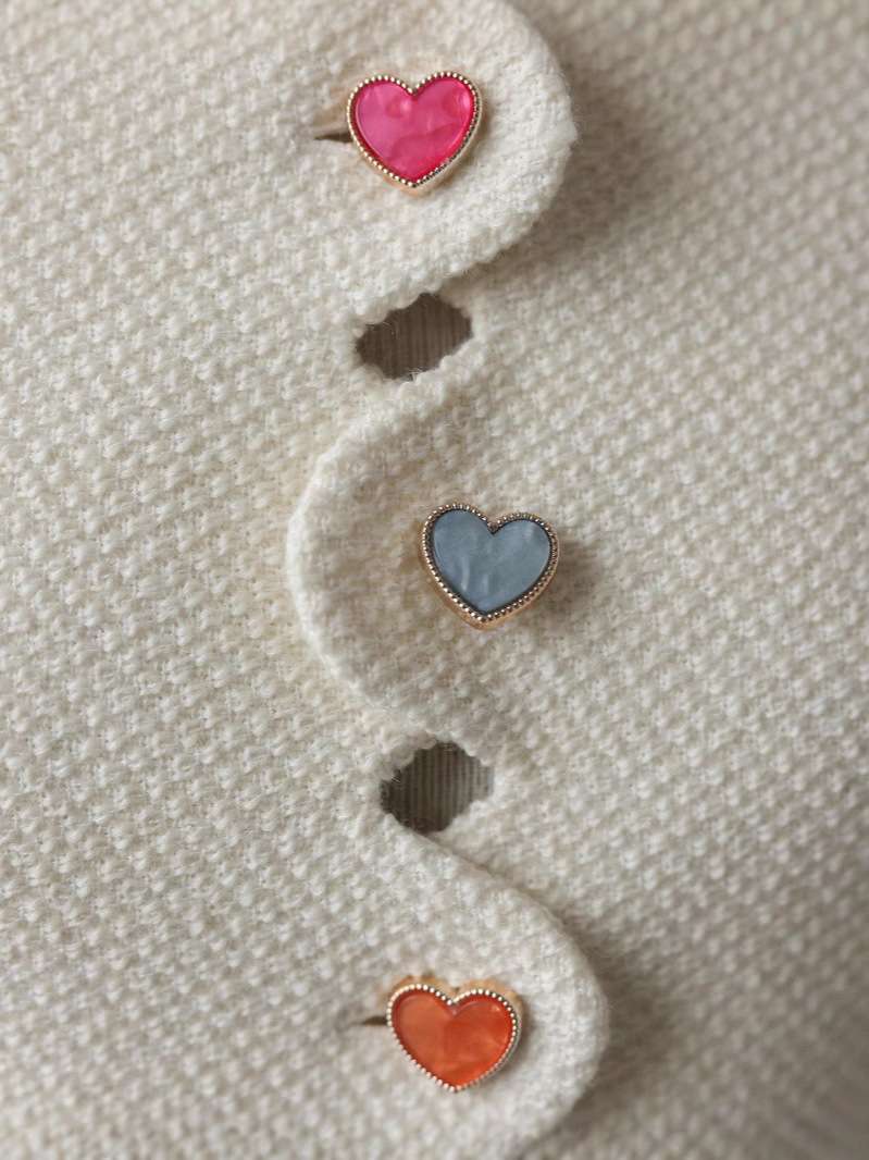 Chic Cardigan with Heart Details image 5