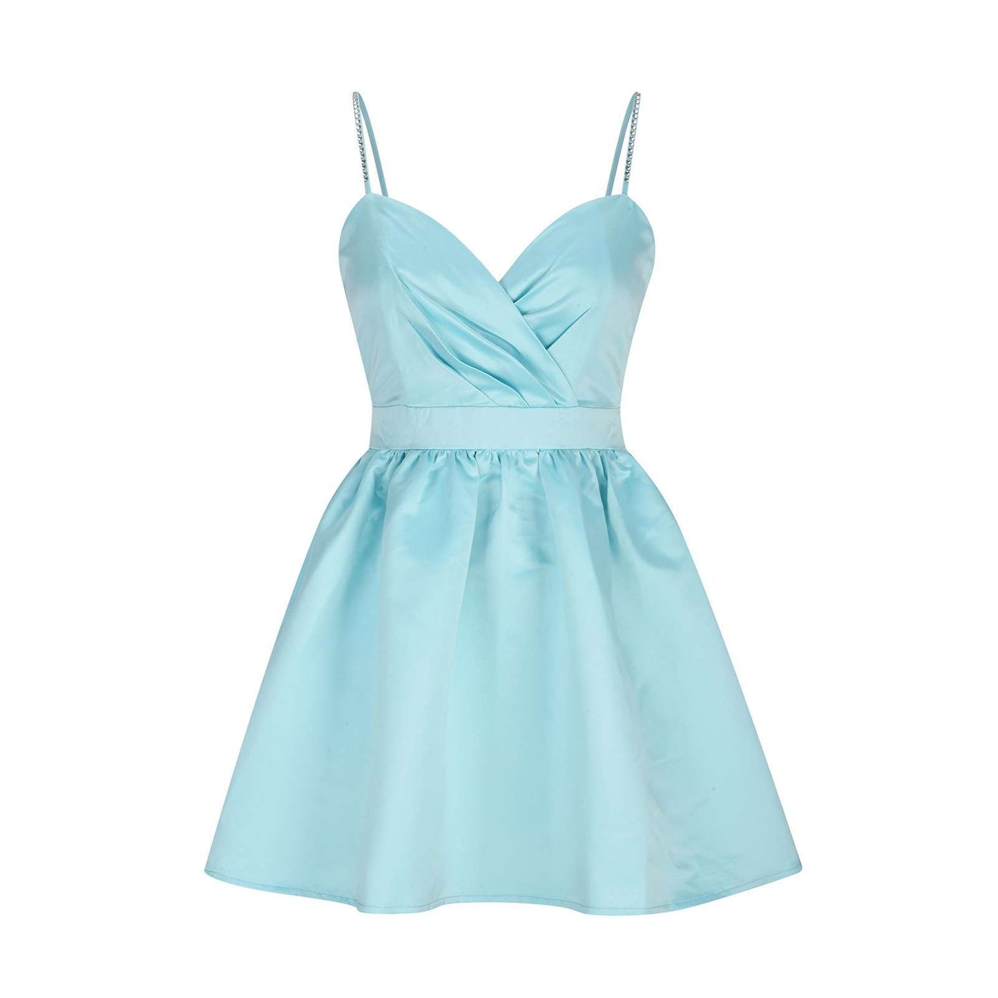 Flared Midi Dress with Spaghetti Straps image 3