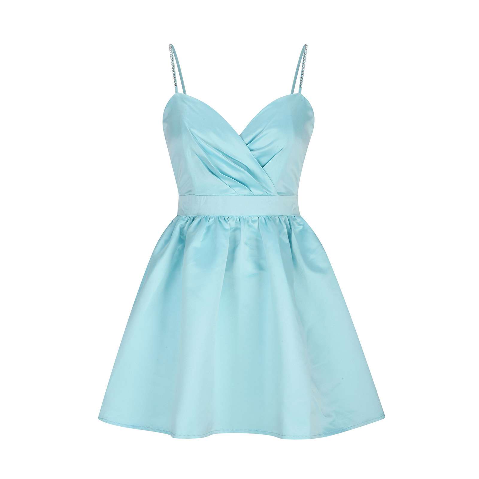 Flared Midi Dress with Spaghetti Straps image 3