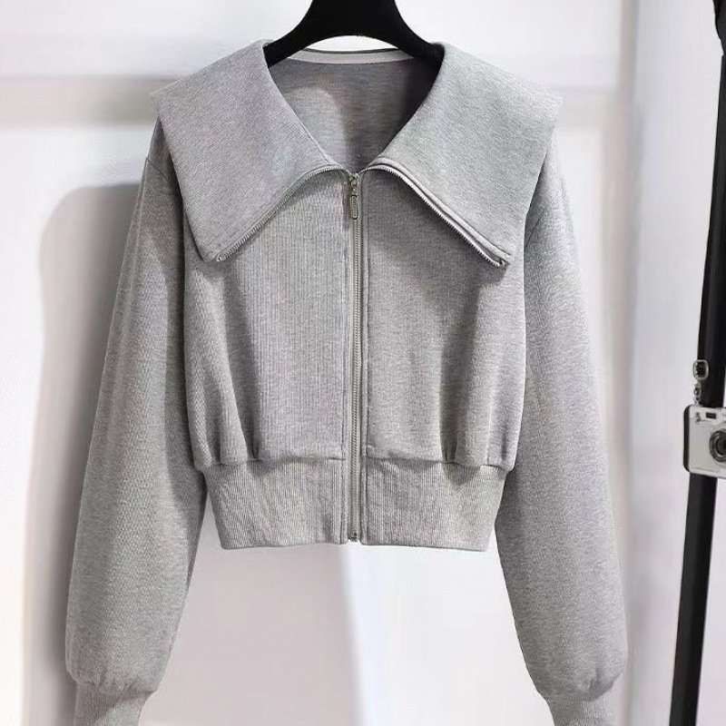 Casual Zipper Sweatshirt & Loose-Fit Pants Tracksuit Set image 8