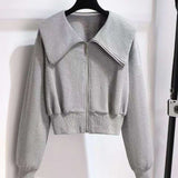 Casual Zipper Sweatshirt & Loose-Fit Pants Tracksuit Set image 8