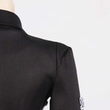 Sequins Panel V-Neck Blazer image 5