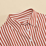 Stripe Printed Shirt With Knit Vest Set image 5