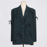 Notch Collar Blazer - S, Black image