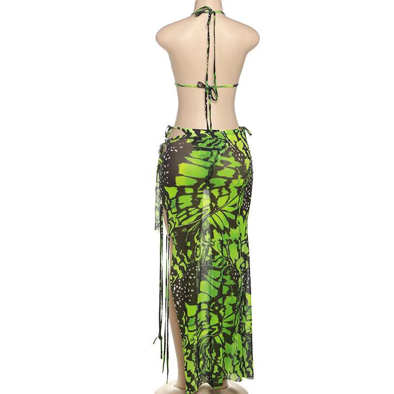 Butterfly Print Bikini Cover-Up Set image 2