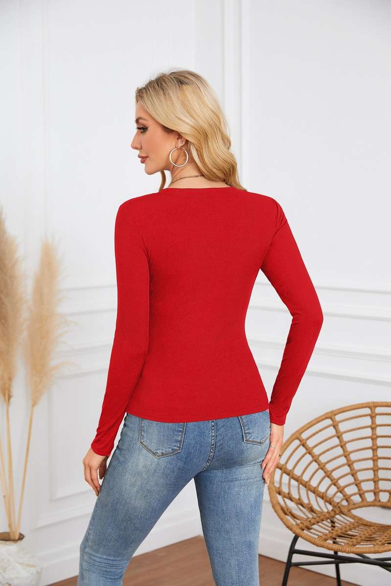 Solid Deep U Neckline Top image 7