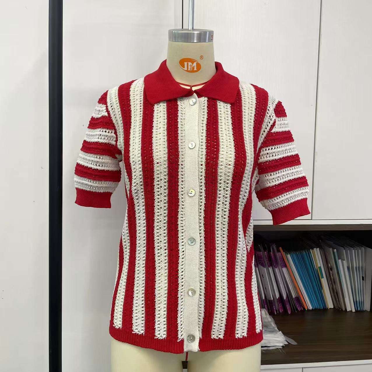 Striped Button-Front Cardigan image 4