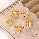 Set Of 5 Adjustable Finger Rings image 4