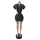 Stylish Crop Top and Mini Skirt Set image 2