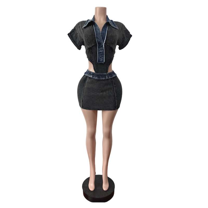 Stylish Crop Top and Mini Skirt Set image 2