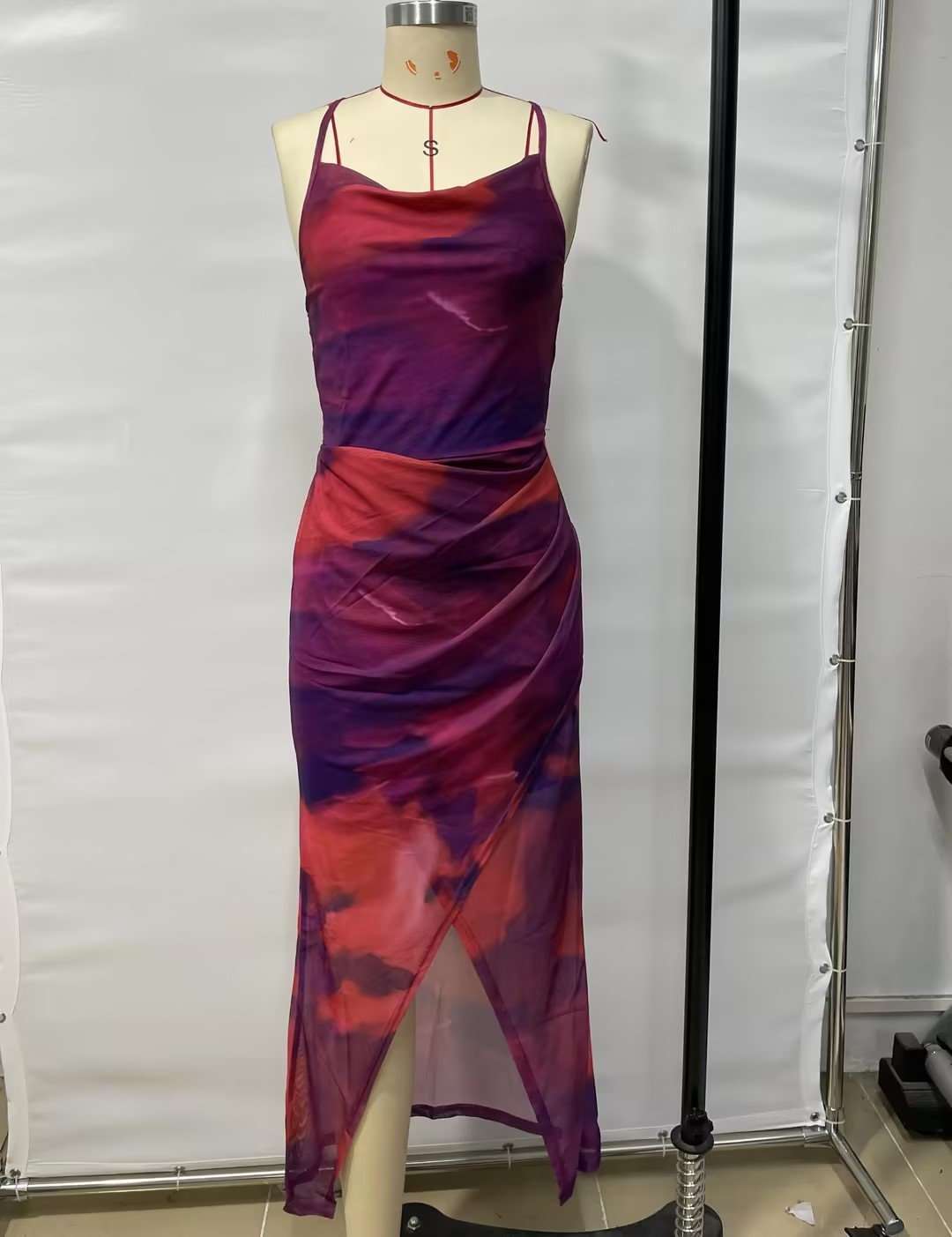 Vibrant Tie-Dye Midi Dress image 4