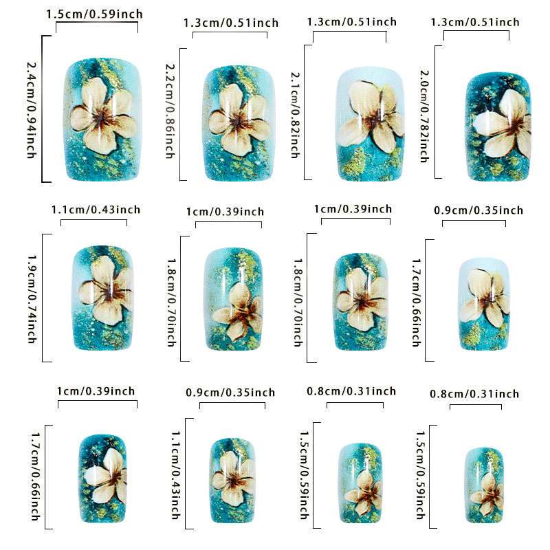 Elegant Gel Nails with Floral Accent image 2