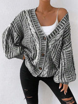 Oversized Cable Knit  Cardigan Jacket image 4