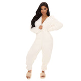 Fluffy Polar Bear Onesie - XL, White image