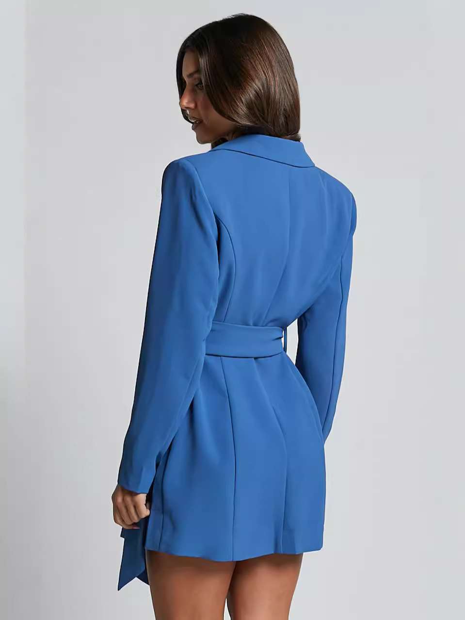 Elegant Belted Blazer Dress image 6