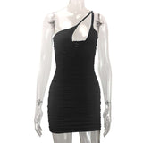 Asymmetrical Cutout Bodycon Mini Dress image 4