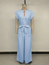 Casual Striped Sleeveless Jumpsuit image 5