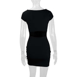 Bodycon Ruched Mini Dress with Scoop Neck image 7