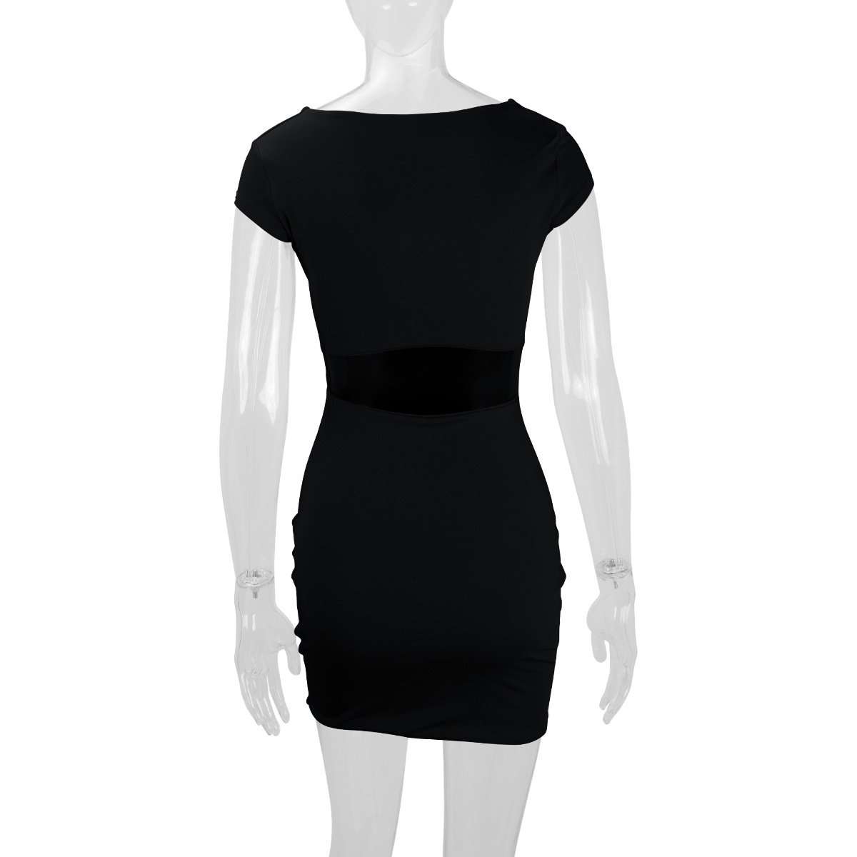 Bodycon Ruched Mini Dress with Scoop Neck image 7