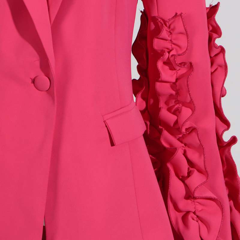 Notched Lapel One Button Women Suit image 5