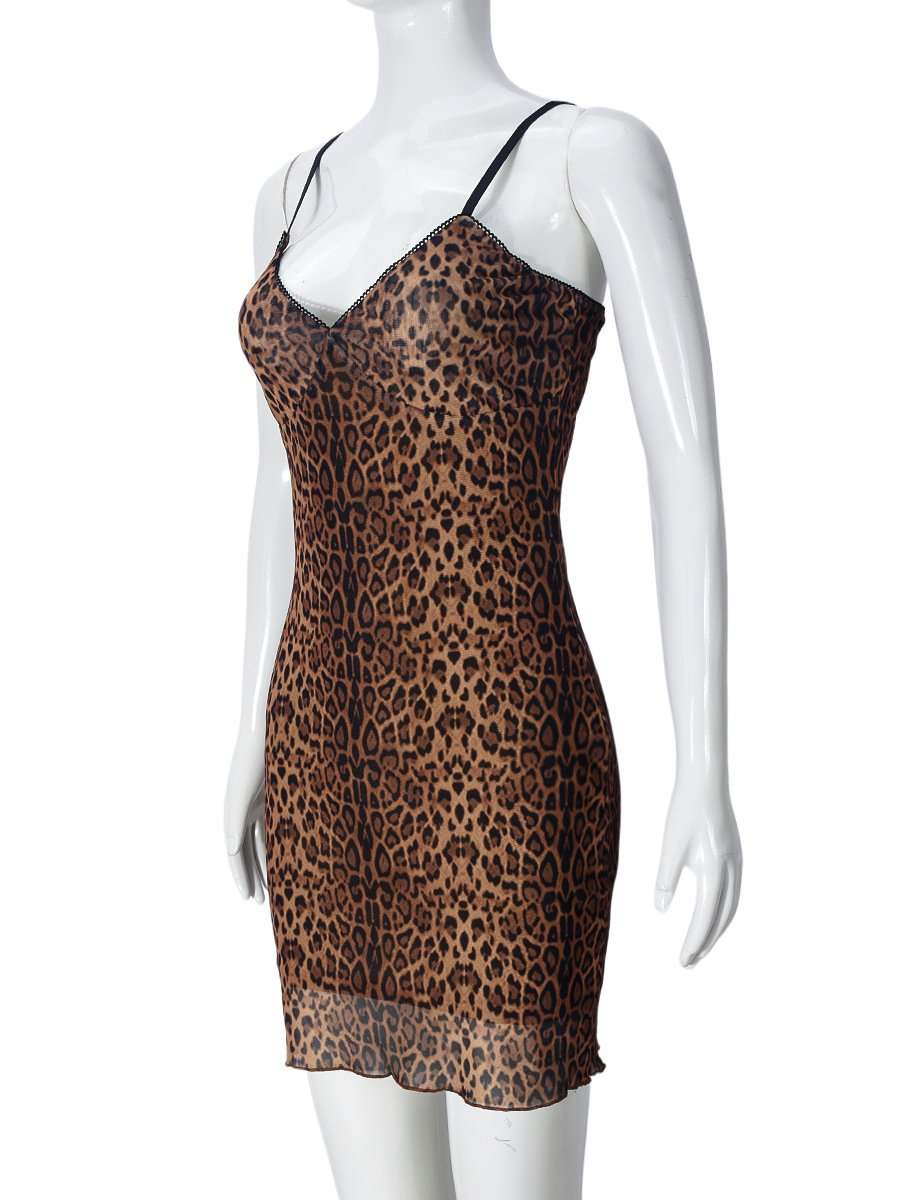 Animal Printed Bodycon Mini Dress image 2