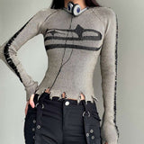 Fashion Distressed Knitted Top image 2